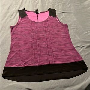 Susan Lawrence Purple and Black Tank Top with Stylish Accents